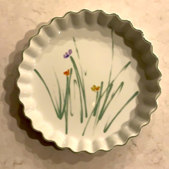 Mikasa Other - Mikasa Tart Pan Sketch Book Pattern 9” Japan Bake & Serve Ultra Ceram